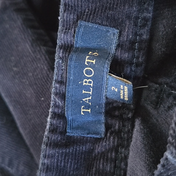 Talbots "Curvy" boot cut navy cords 32 inseam sz 2 - Picture 5 of 7